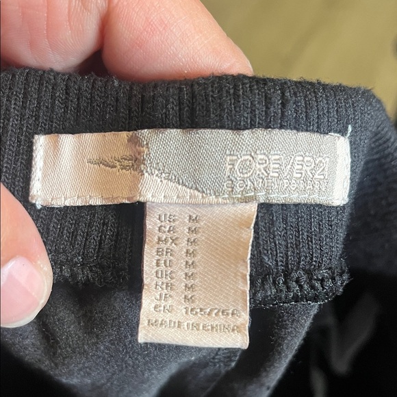 Black Faux Leather Joggers - Picture 2 of 2